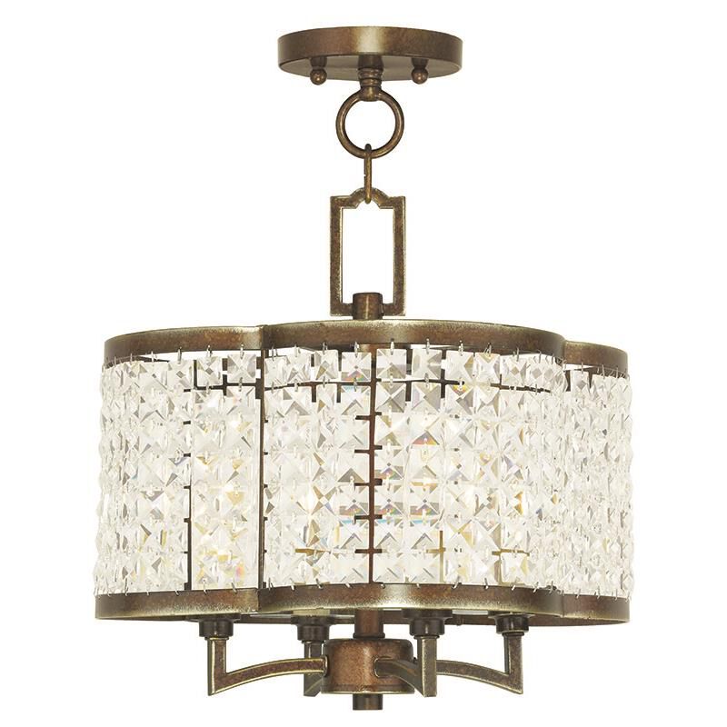 Grammercy 14 Inch 4 Light Mini Chandelier by Livex Lighting